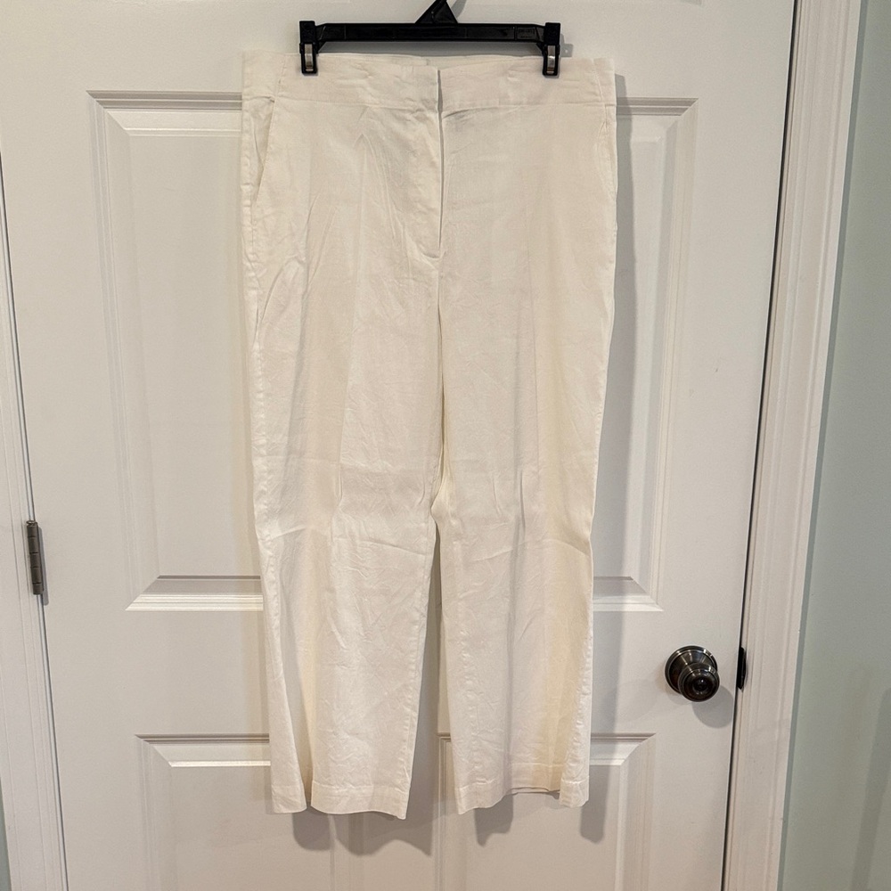 Theory Clean Terena C_Eco Crunch WSH White Pants